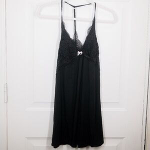 Victoria's Secret BlackJersey Dress, Lingerie Sleep Stretch Soft S